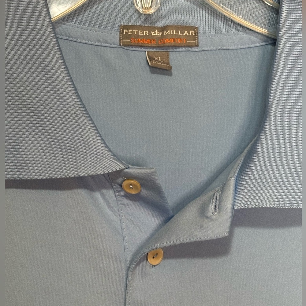 Peter millar sanDiego country club summer comfort baby blue xl polo golf shirt - Picture 3 of 6